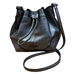 Coach Baby Mickey dark silver bucket crossbody bag